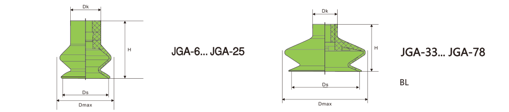 JGA 双层波纹真空吸盘
