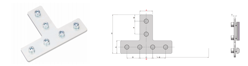 JFP-T T-shaped fixing plates